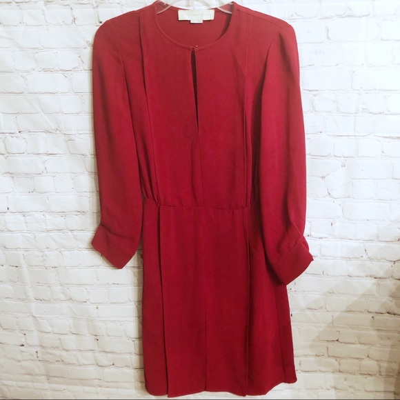 Stella McCartney Dresses & Skirts - Stella McCartney Red Keyhole-Front Midi Dress